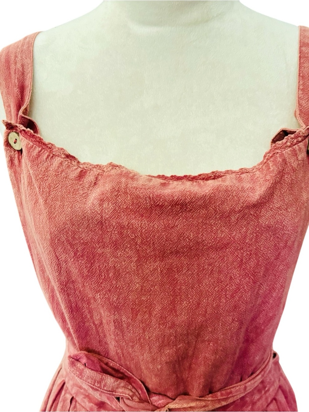 April Cornell Dusty Rose Pinafore Midi Dress - Picture 3 of 9
